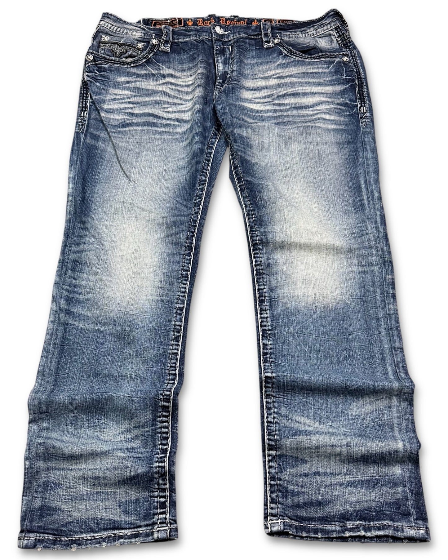 2000‘s Rock Revival Straight Jeans *rare 42x34