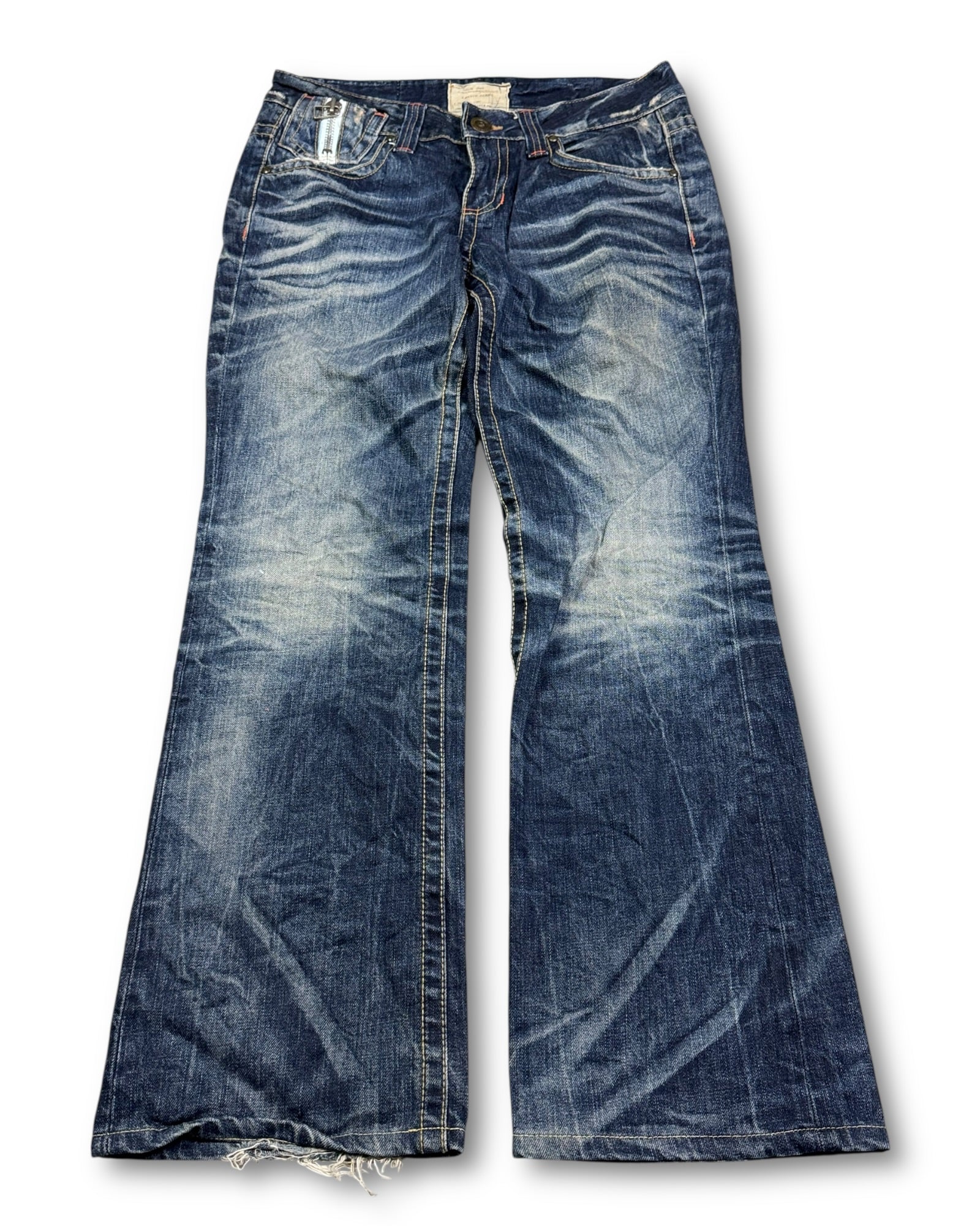 2000's Lolita Japanese Flared Jeans Women's *very rare 32x30 (M)