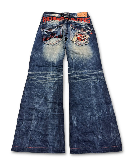 2000's Riobera Japanese Archive Low Waist/Flared Jeans Women's *very rare 29x30 (S)