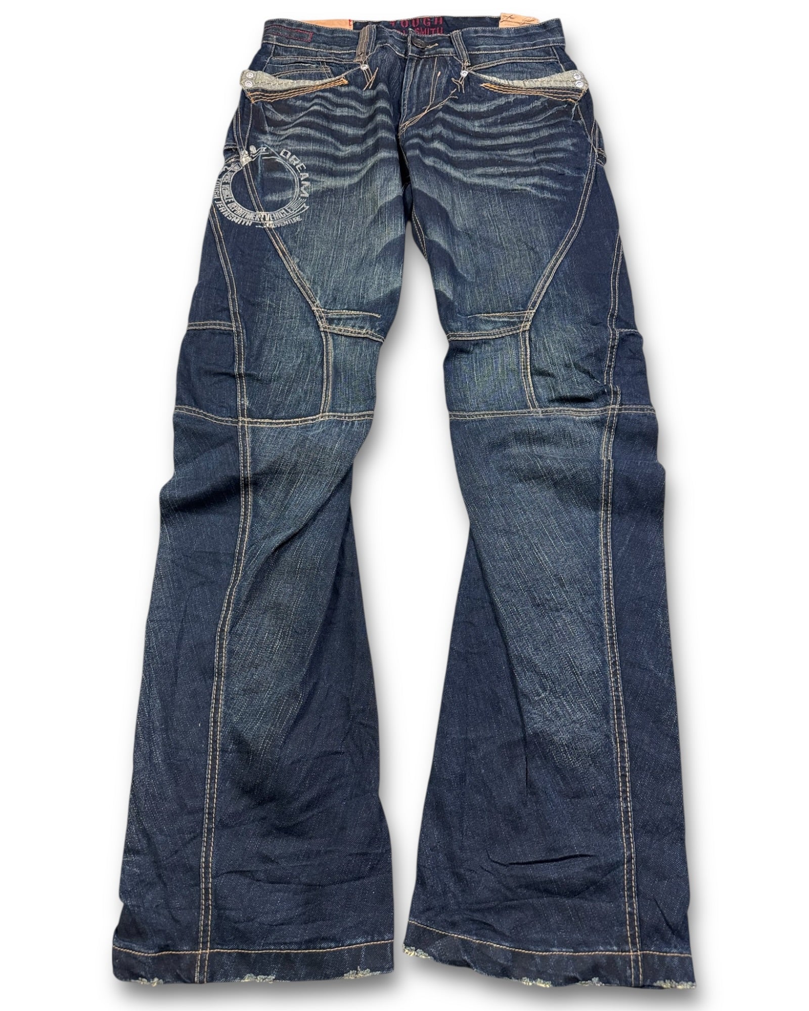 2000's Tough Jeansmith Straight/Baggy Japanese Archive Jeans *extremely rare 34x36 (L)