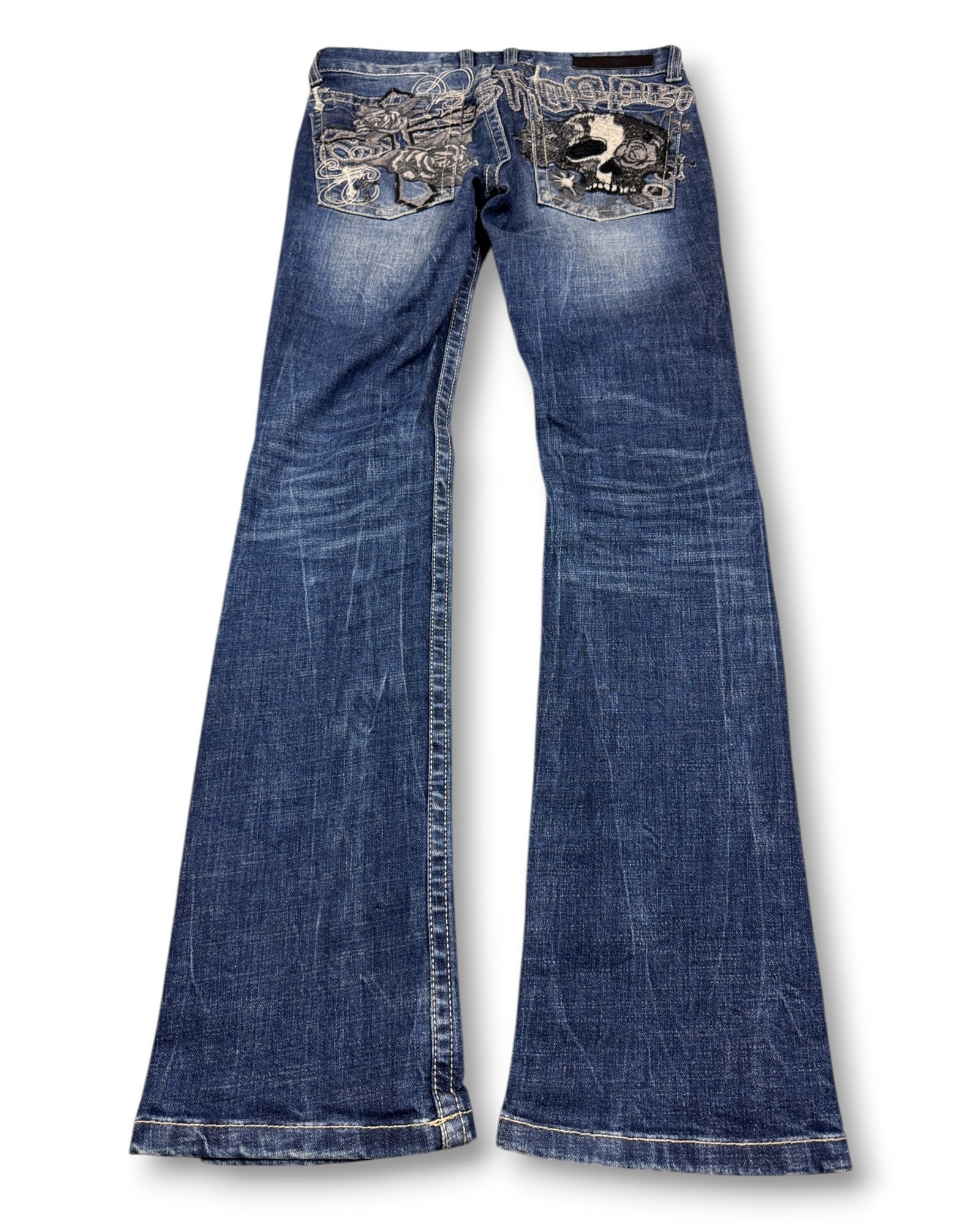2000's Grasshopper Low Waist/Bootcut Japanese Archive Jeans Women's *very rare 28x28 (S)
