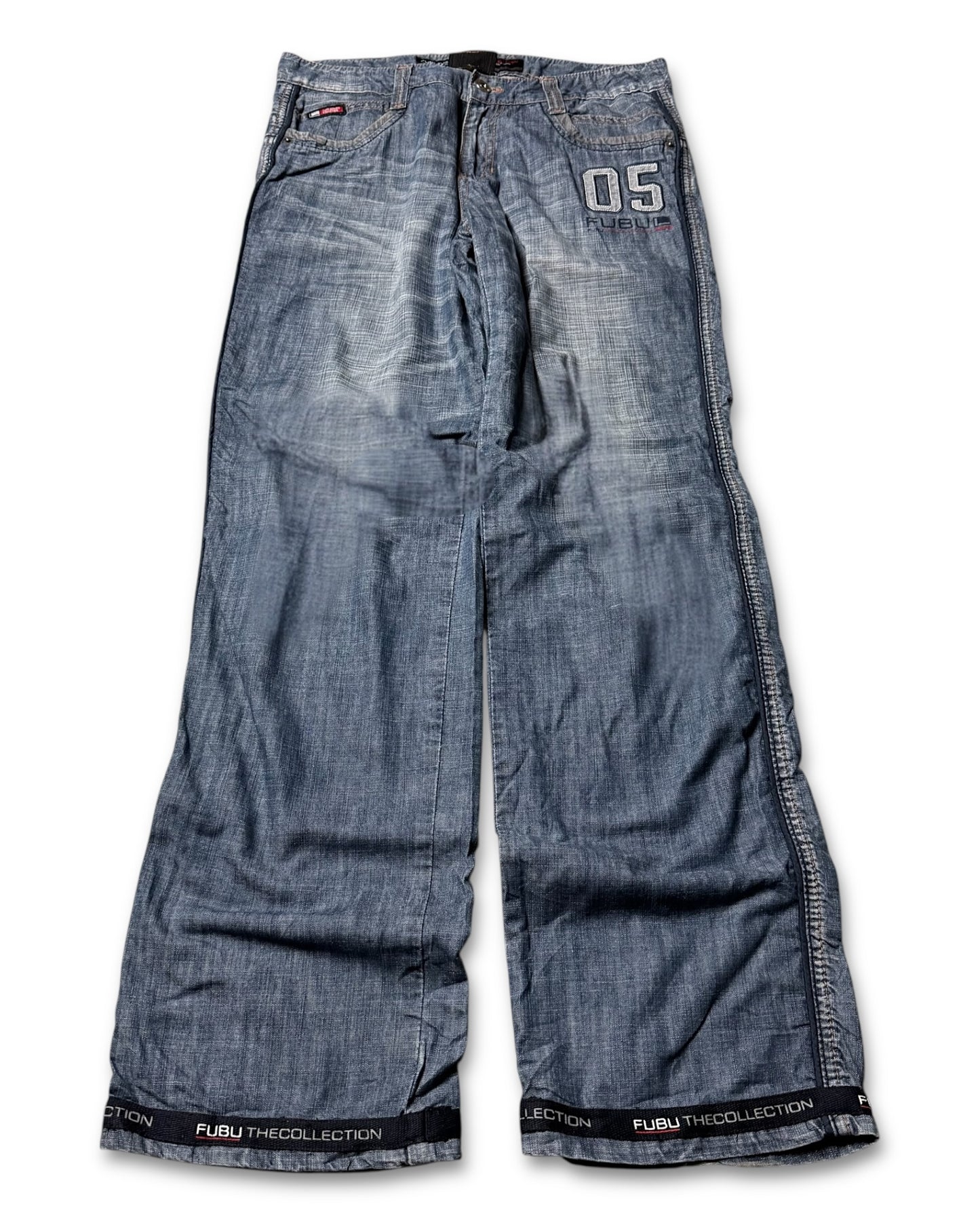 2000‘s Fubu Hip Hop Baggy Jeans made in Korea *rare 30x32