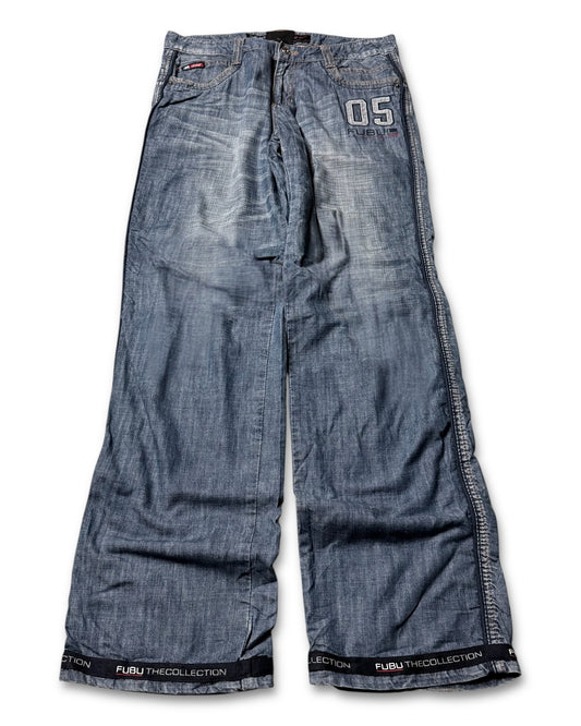 2000‘s Fubu Hip Hop Baggy Jeans made in Korea *rare 30x32