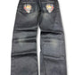 2000's Oniarai Straight/Baggy Japanese Waxed Jeans *very rare 38x30 (XXL)