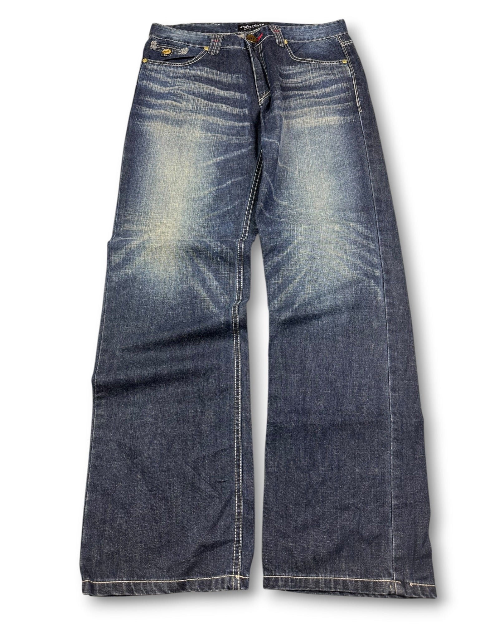 2000's Vgso Straight/Baggy Japanese Jeans *rare 34x34 (L)