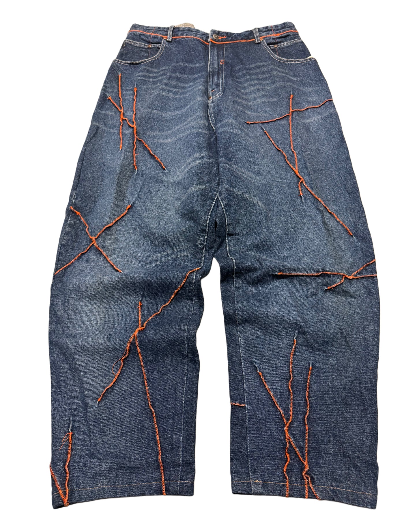 2000‘s Akademiks Hip Hop Baggy Heavy Denim Jeans *very rare 34x33