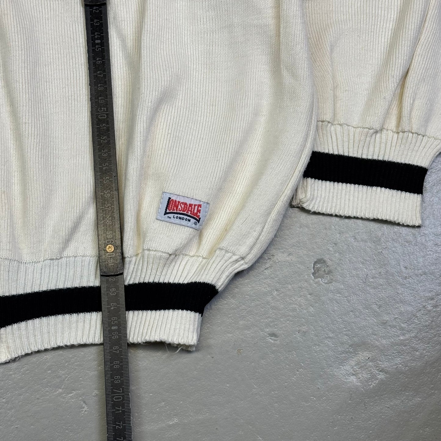 1990‘s Lonsdale London Wool Zip Sweater made in Italy *very rare (L)