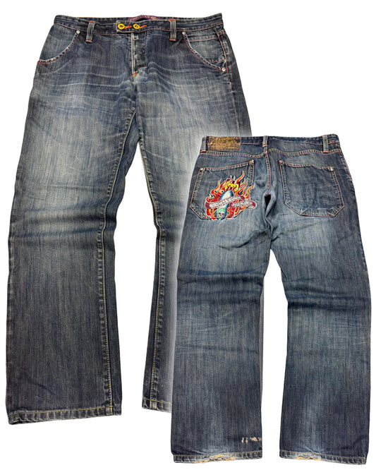 00‘s Christian Audigier Baggy Jeans *sehr selten 34x30