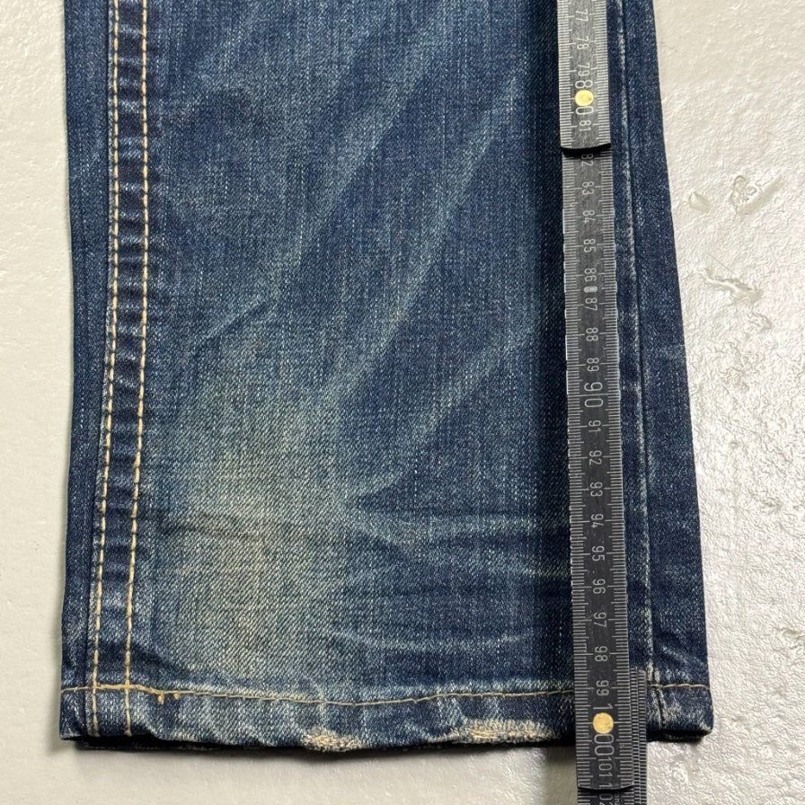 2000’s Lolita Japanese Deadstock Straight Jeans Women’s made in Korea *very rare 30x30