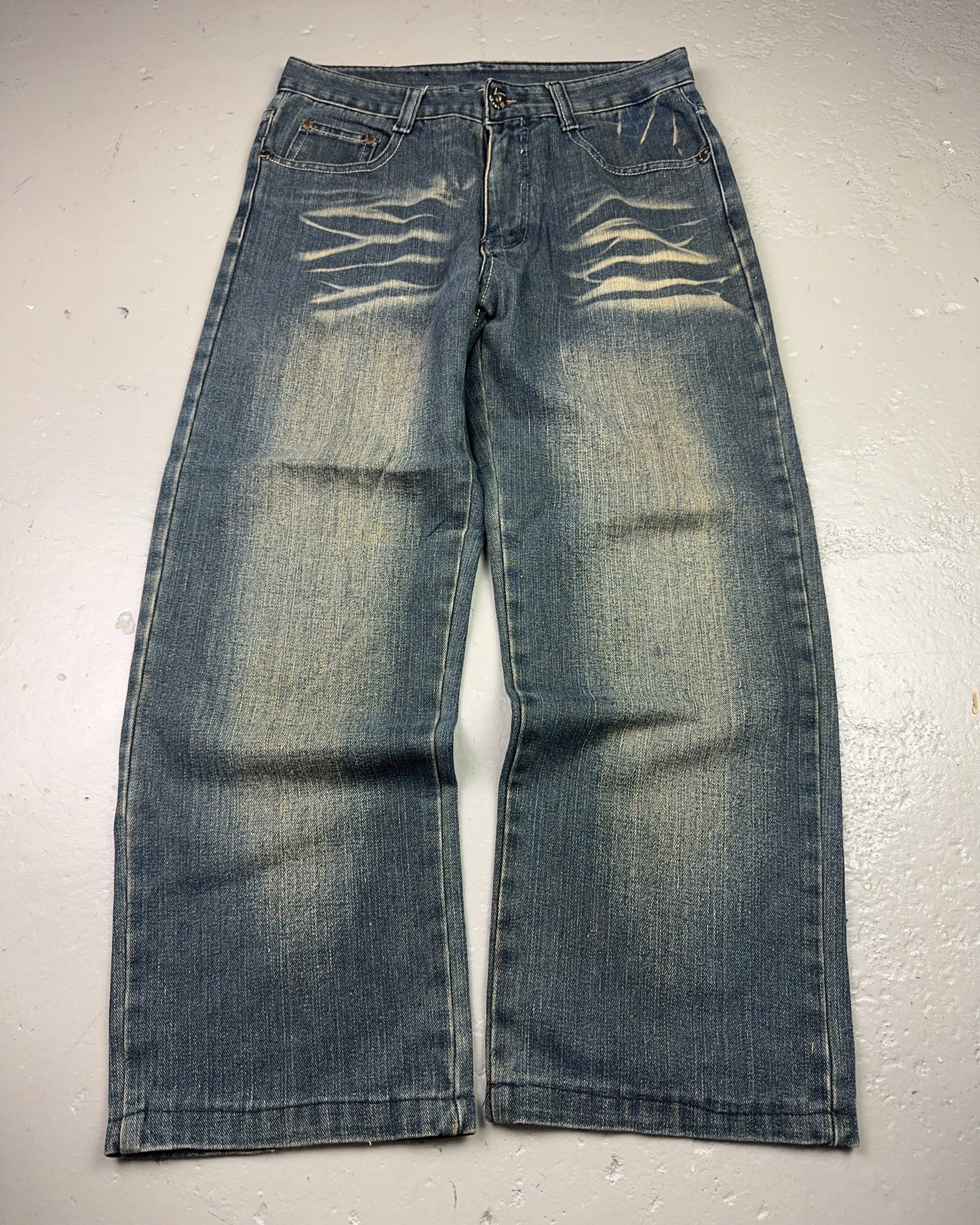 2000's Blue Jeans Japanese Baggy Jeans * 30x28 (M)