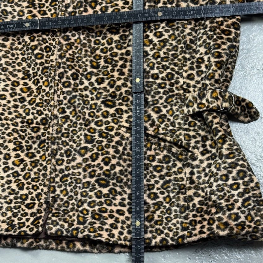 1980’s Beechers Brook Leo Faux Fur Waisted Jacket Women’s made in Korea *extremely rare (L) - Lennys Vintage