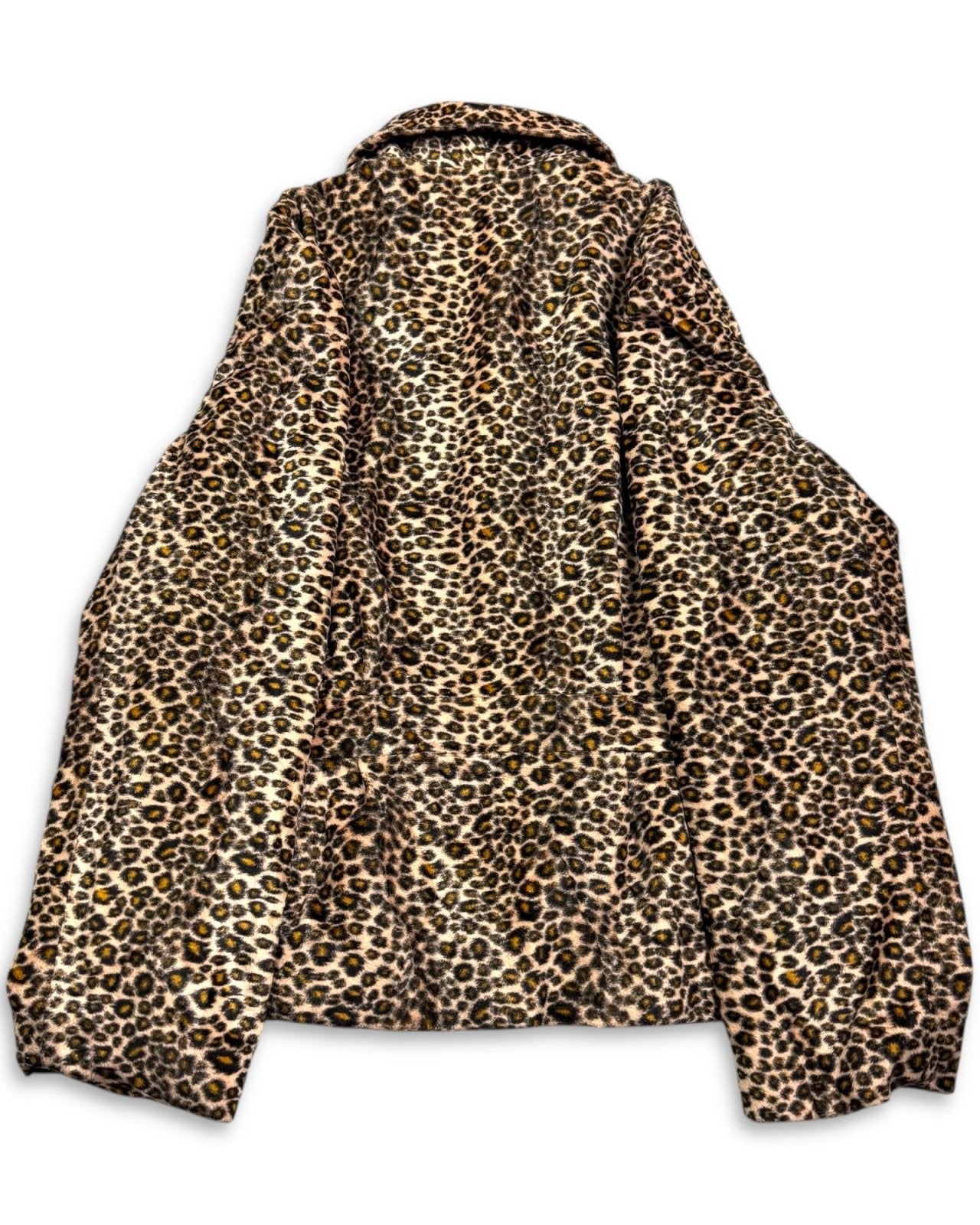 1980’s Beechers Brook Leo Faux Fur Waisted Jacket Women’s made in Korea *extremely rare (L) - Lennys Vintage