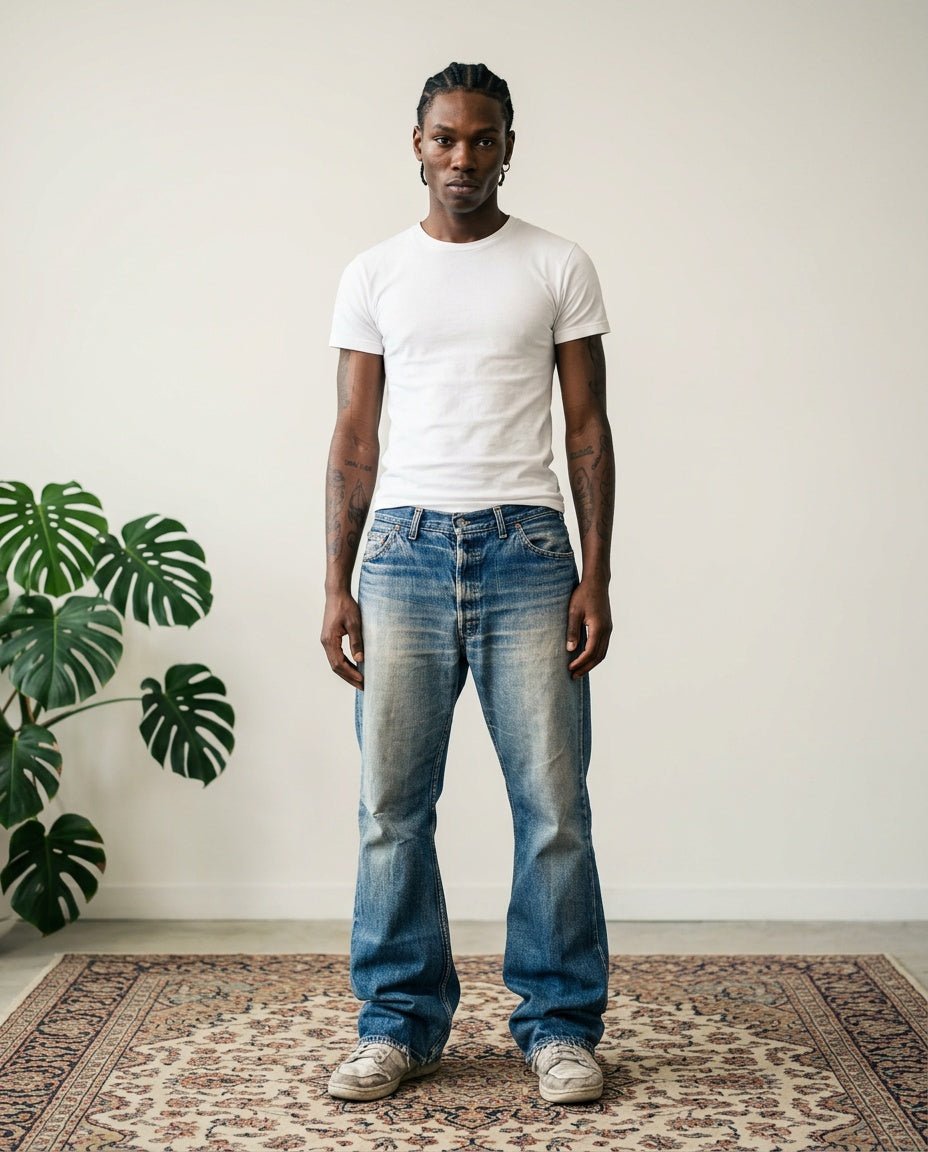 1980's Levi's Baggy/Bootcut Jeans *extremely rare 36x32 (XL) - Lennys Vintage