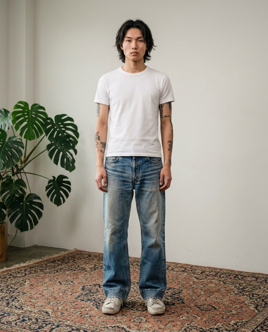 1980's Levi's Leather Tab made in France Straight Jeans *extremely rare 29x28 (S) - Lennys Vintage