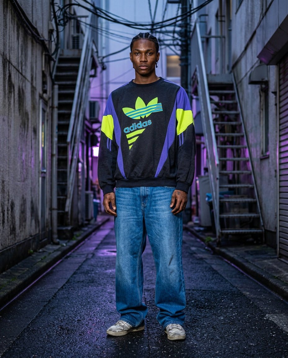 1990's Adidas Sweater *very rare (XL) - Lennys Vintage
