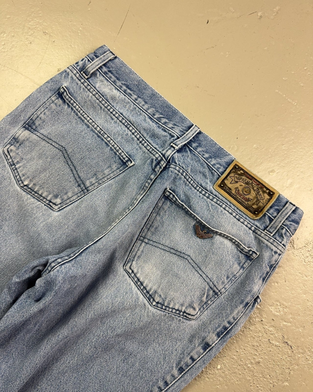 1990's Armani Jeans Baggy Jeans *rare 34x32 (L) - Lennys Vintage