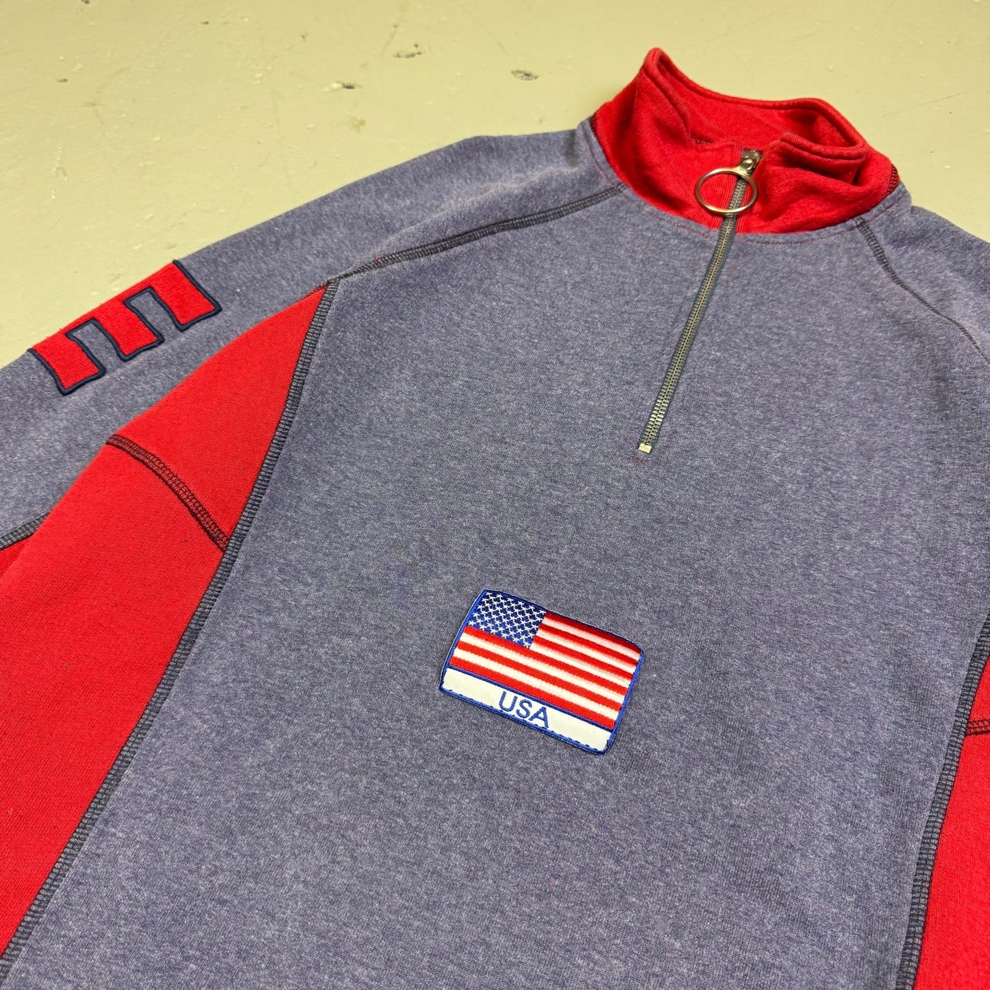 1990’s Emporio Armani Quarter Zip Sweater made in Italy *very rare (XL) - Lennys Vintage