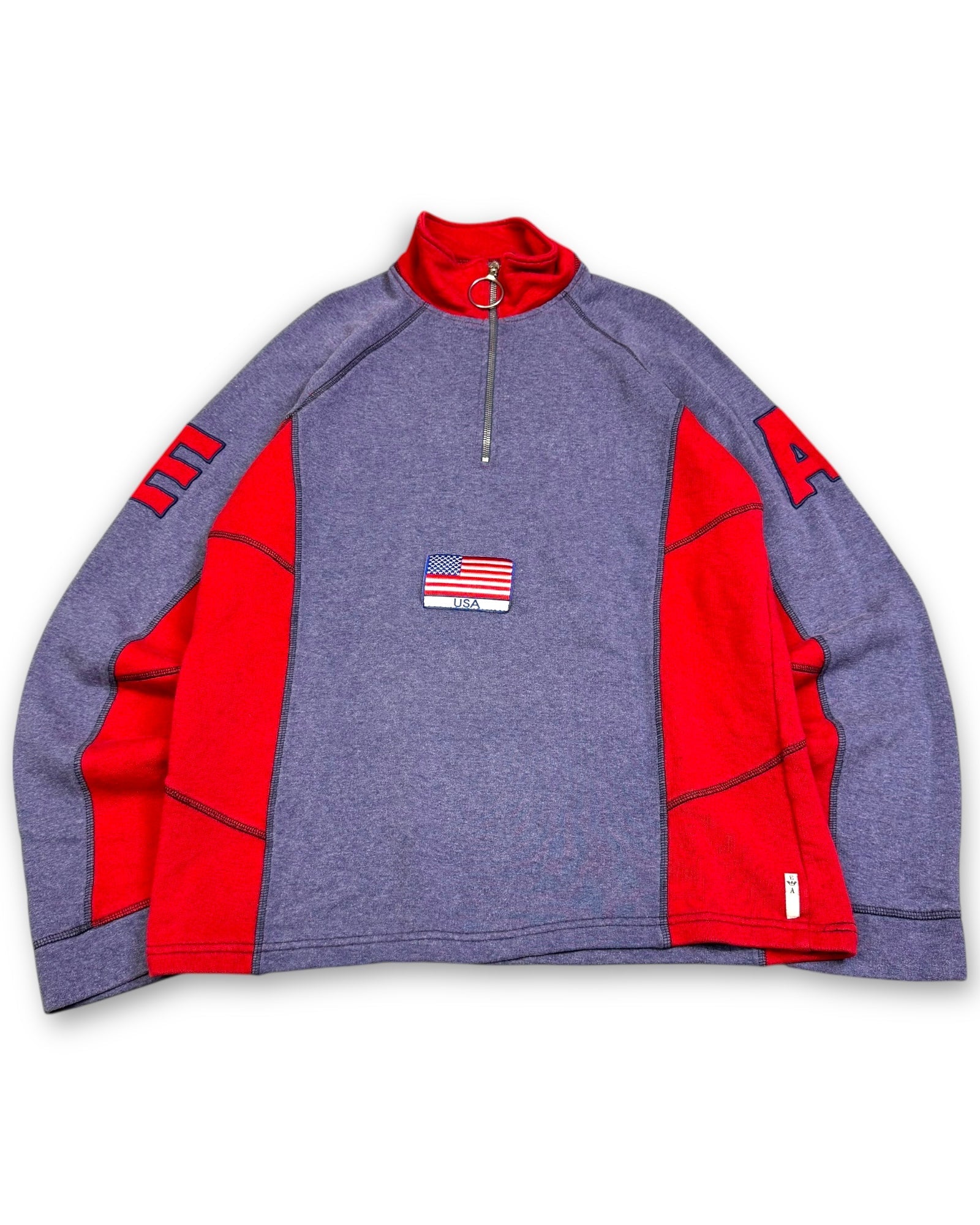 1990’s Emporio Armani Quarter Zip Sweater made in Italy *very rare (XL) - Lennys Vintage