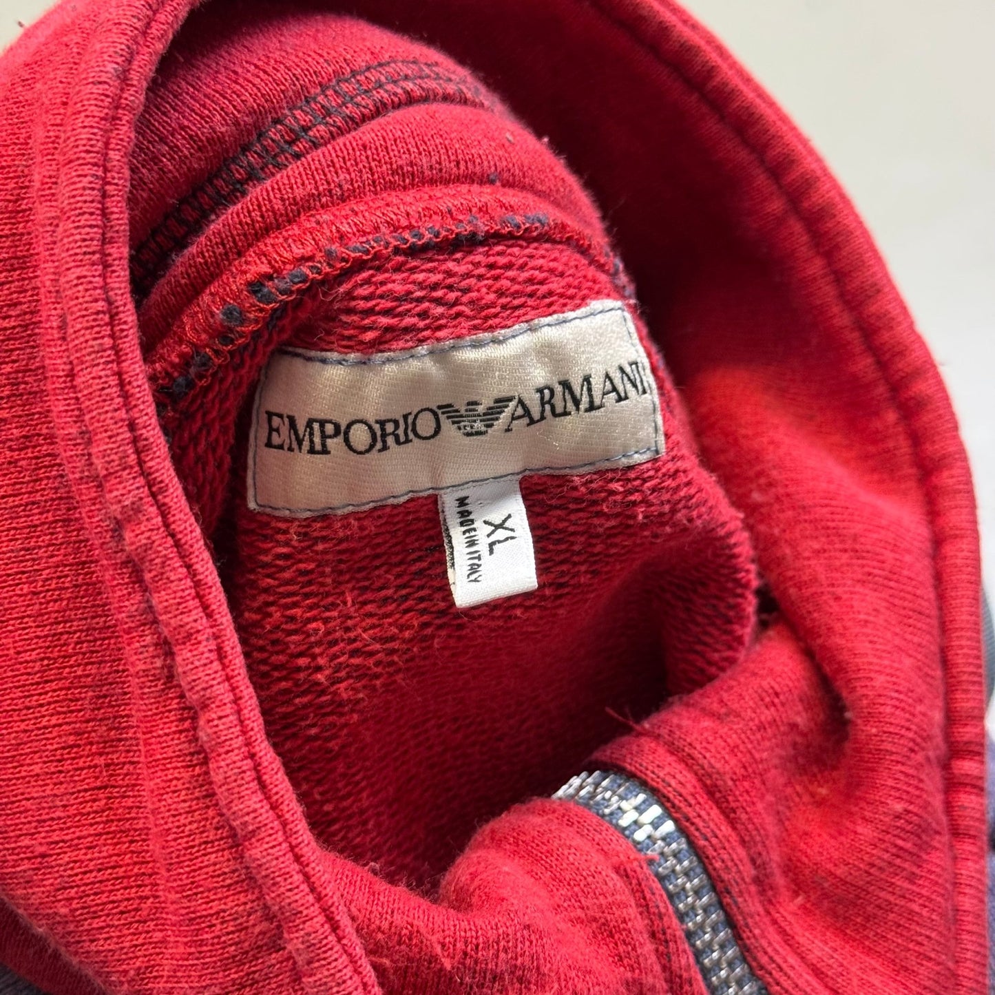 1990’s Emporio Armani Quarter Zip Sweater made in Italy *very rare (XL) - Lennys Vintage