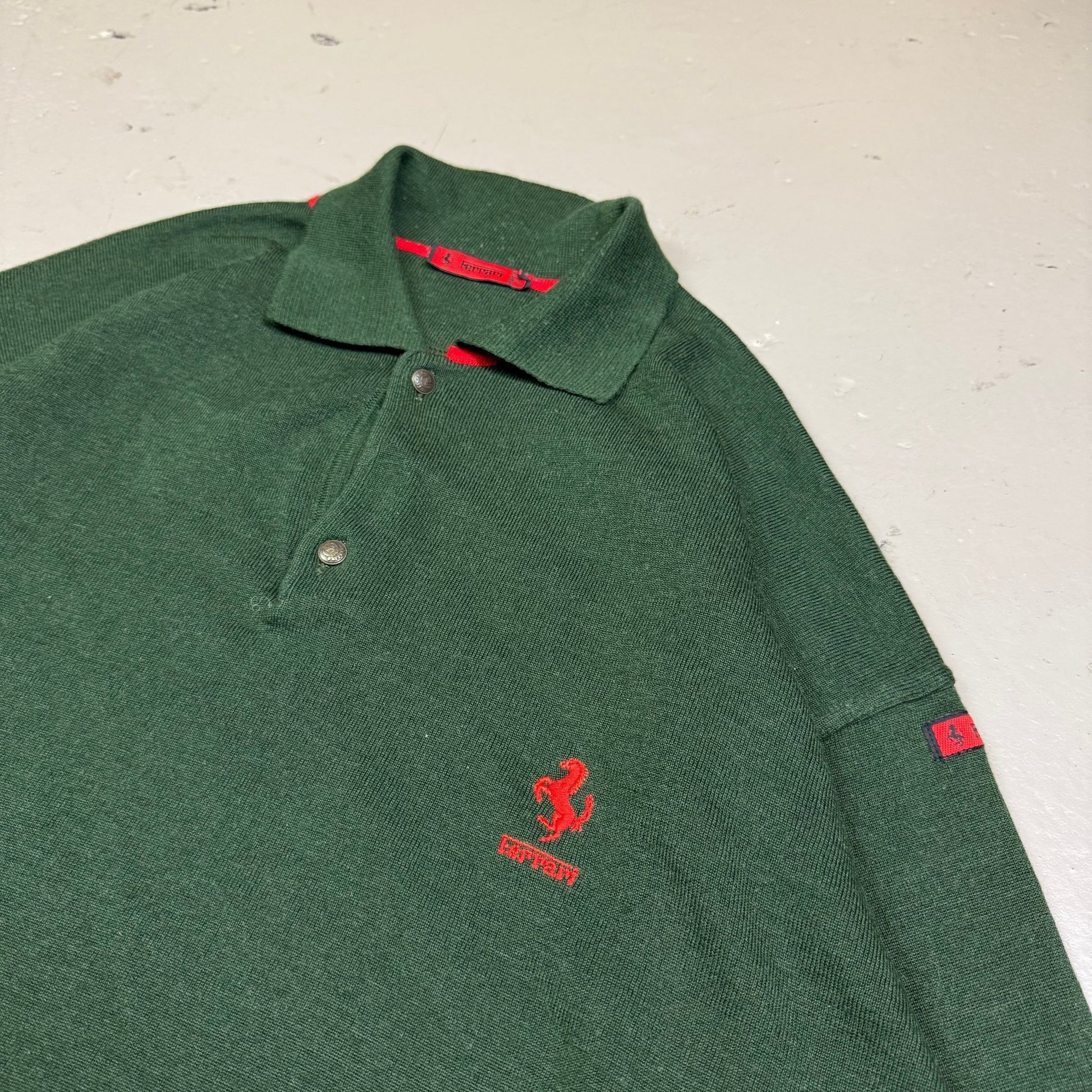 1990’s Ferrari made in Italy Wool Sweater *very rare (XL) - Lennys Vintage