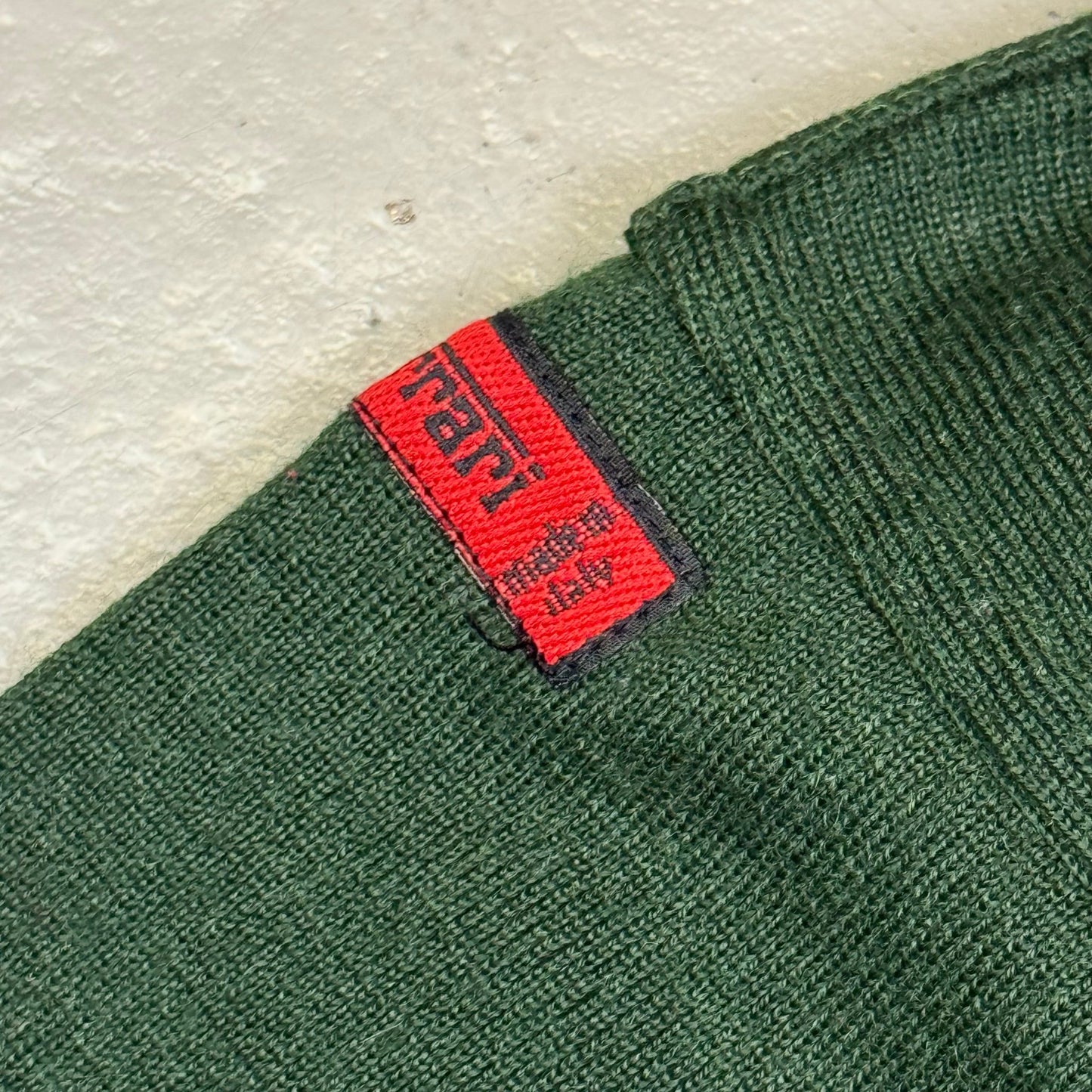1990’s Ferrari made in Italy Wool Sweater *very rare (XL) - Lennys Vintage