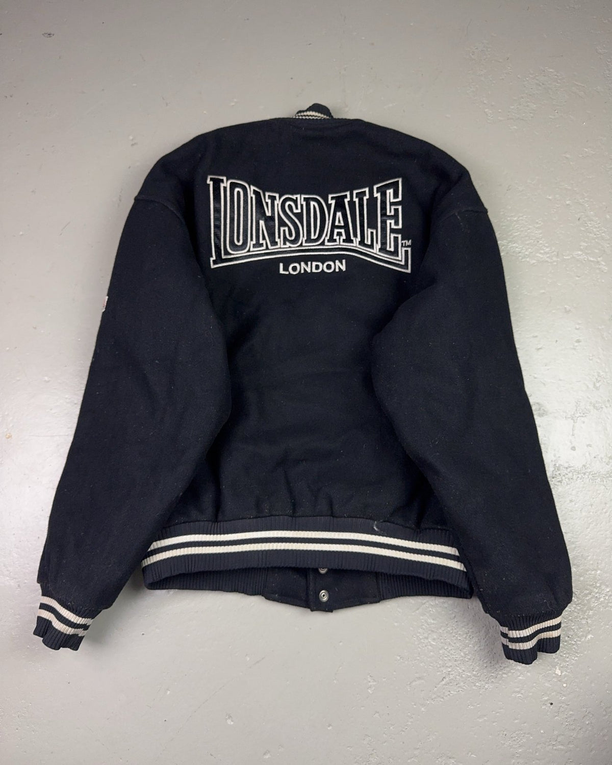 1990's Lonsdale College Wool Jacket made in England *very rare (L) - Lennys Vintage