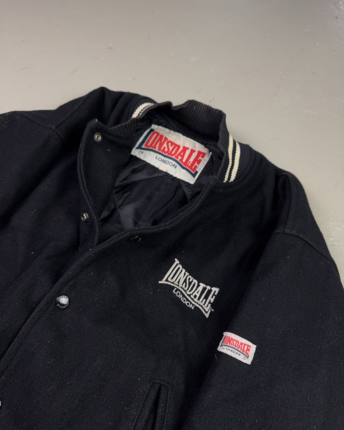 1990's Lonsdale College Wool Jacket made in England *very rare (L) - Lennys Vintage