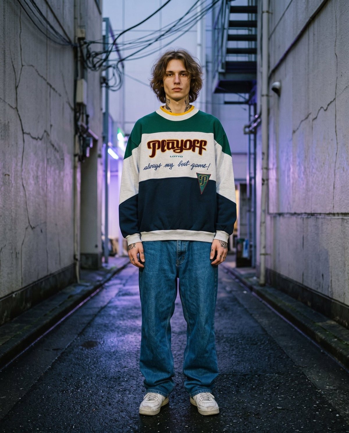 1990's Lotto Playoff Sweater *very rare (L) - Lennys Vintage