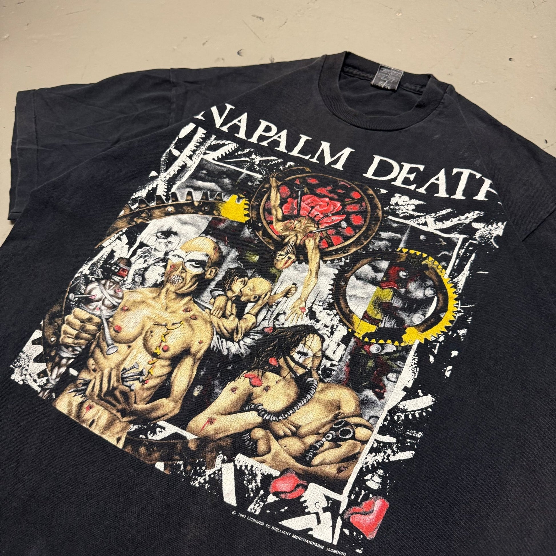 1992 Napalm Death Archive Shirt ’Campaign For Musical Destruction’ Europe Tour *extrem selten (XL) - Lennys Vintage