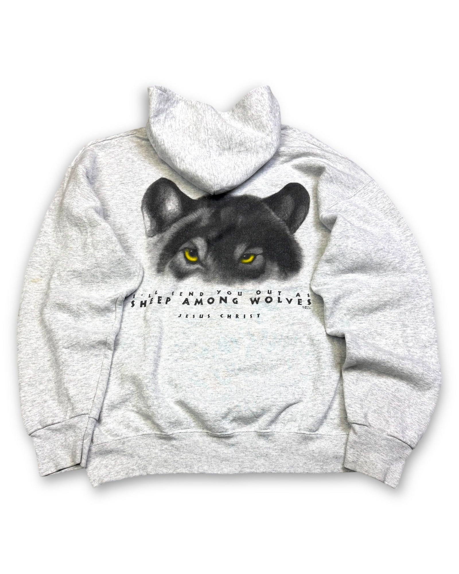 1997 Sheep Among Wolves - Jesus Christ Hoodie *very rare (XL) - Lennys Vintage