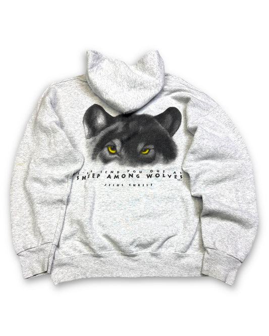 1997 Sheep Among Wolves - Jesus Christ Hoodie *very rare (XL) - Lennys Vintage