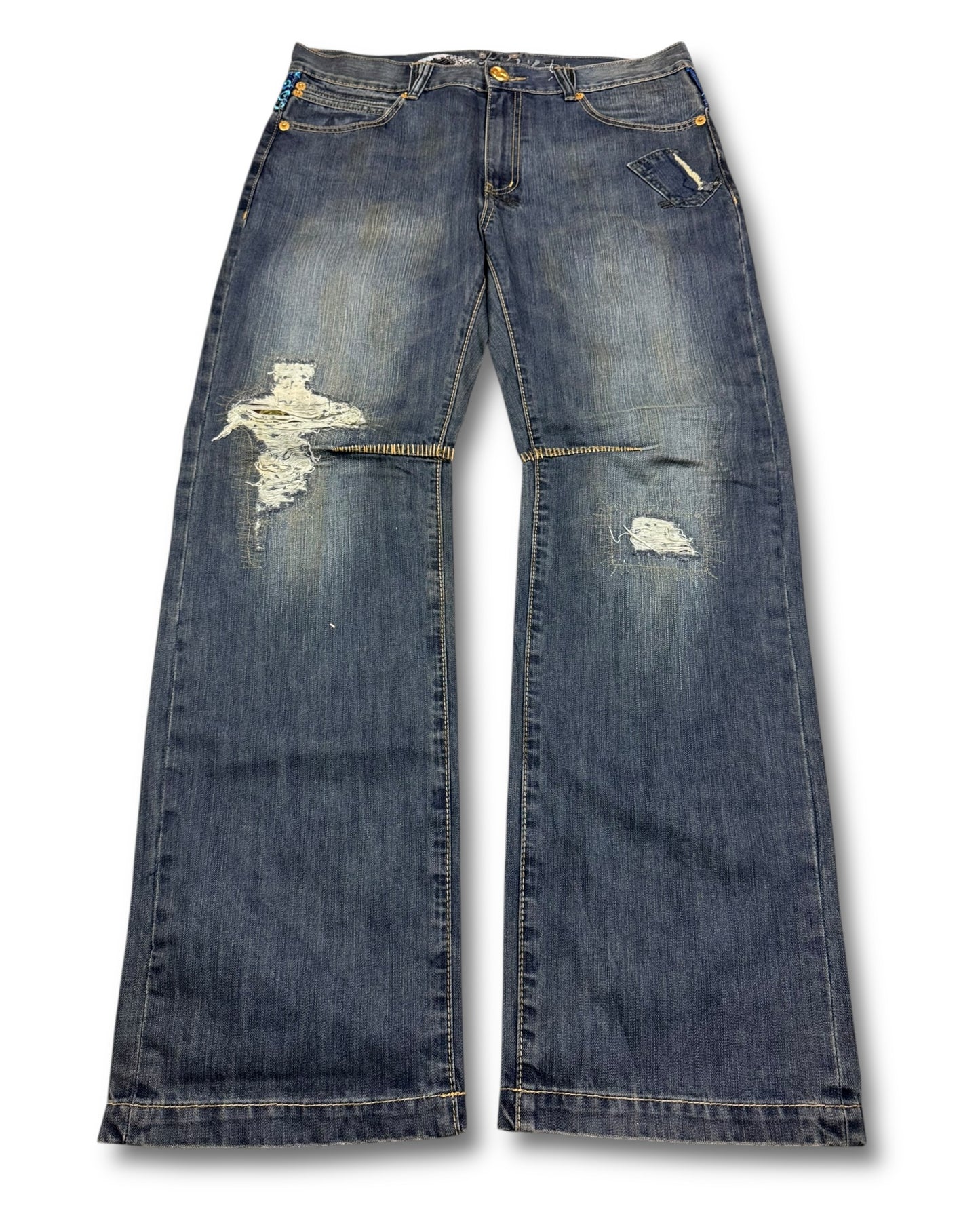 2000's Big Train Japanese Archive Baggy Jeans *extremely rare 38x36 ()