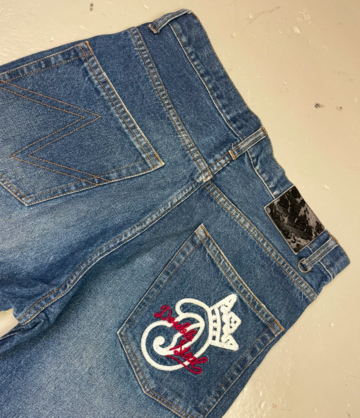 2000‘s Double Steal Hip Hop Baggy Jeans 33x32