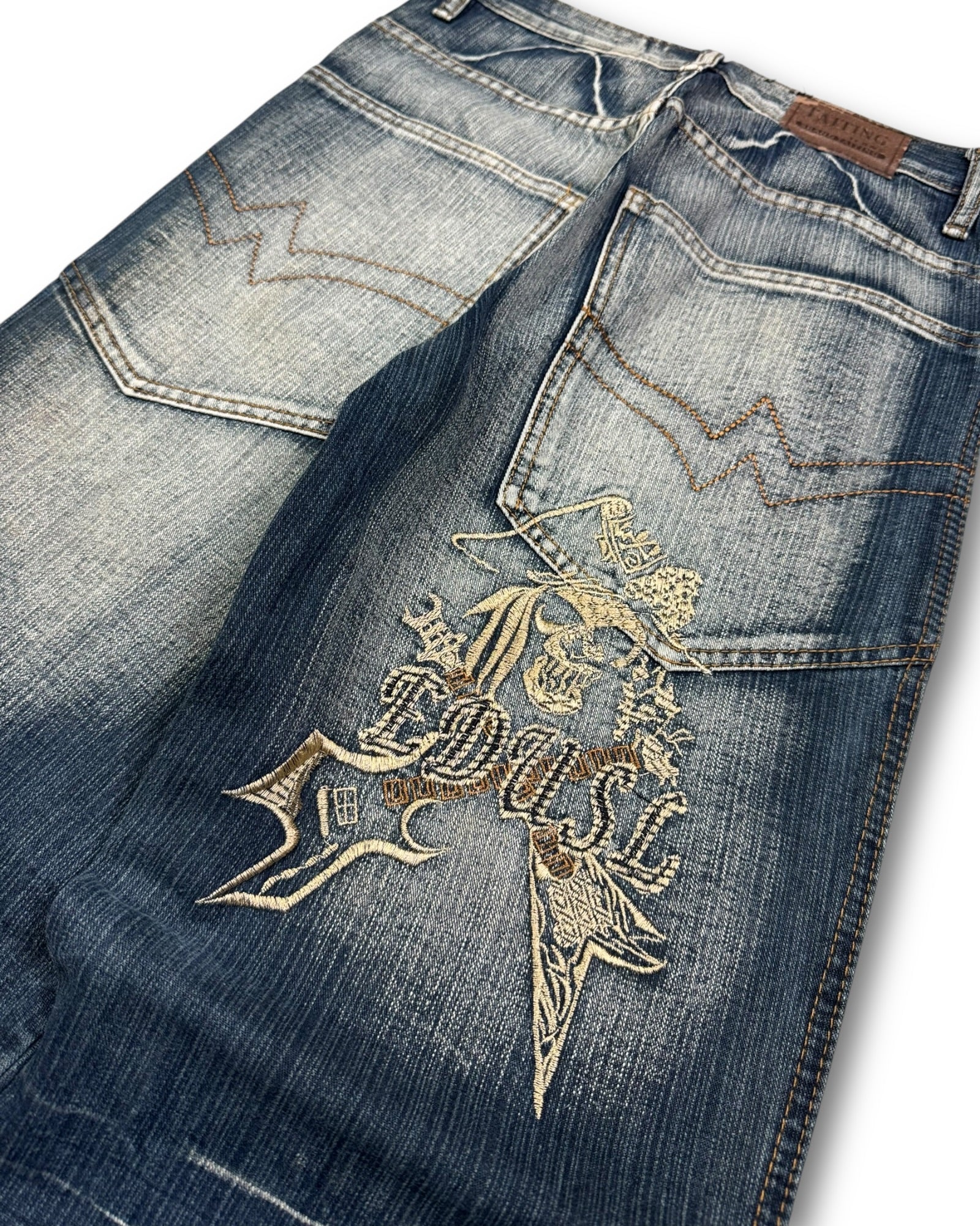 2000's Edusl Baggy Hip Hop Baggy Jeans *rare (S)