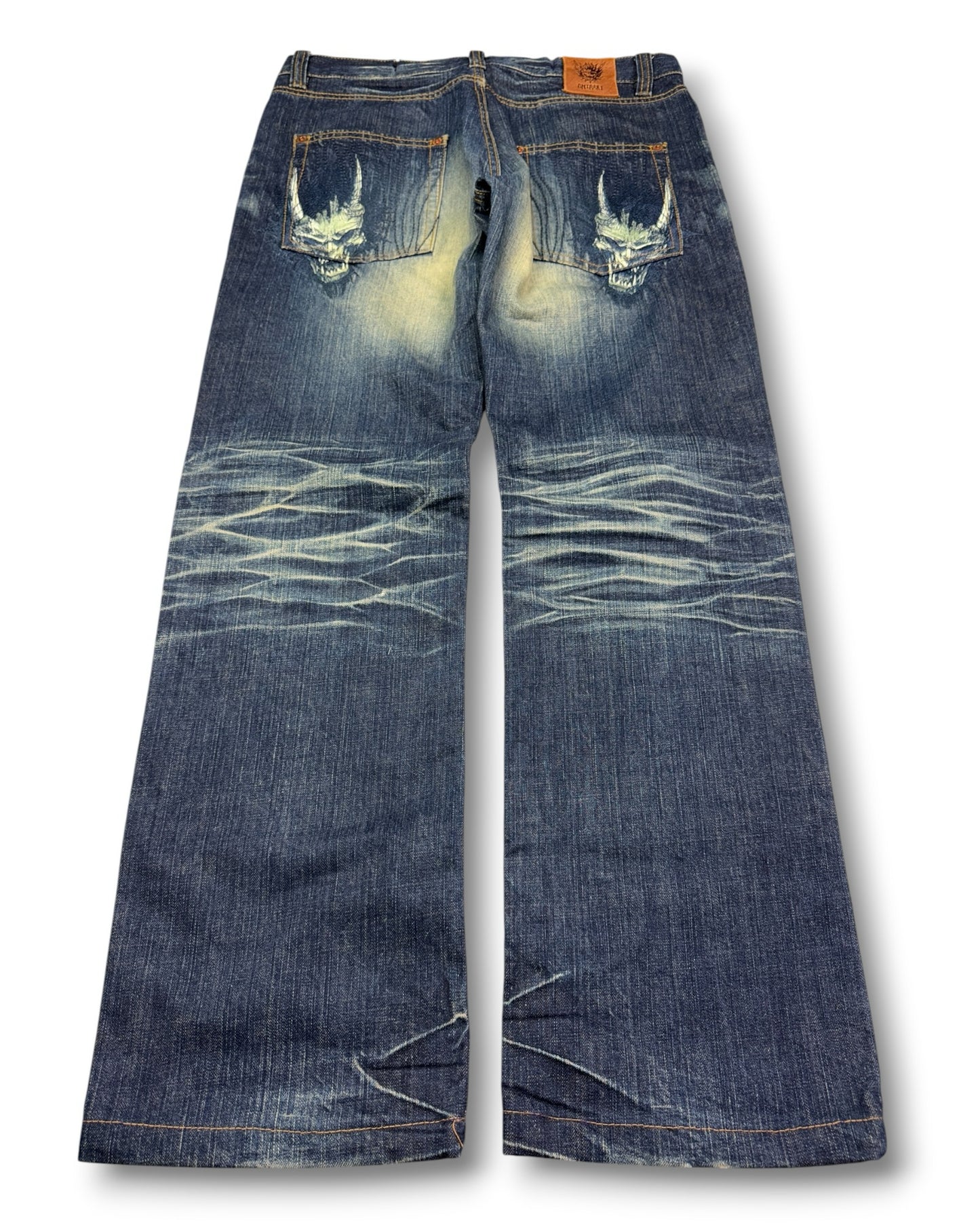 2000's Oniarai Japanese Baggy Jeans *very rare 34x32 (L)
