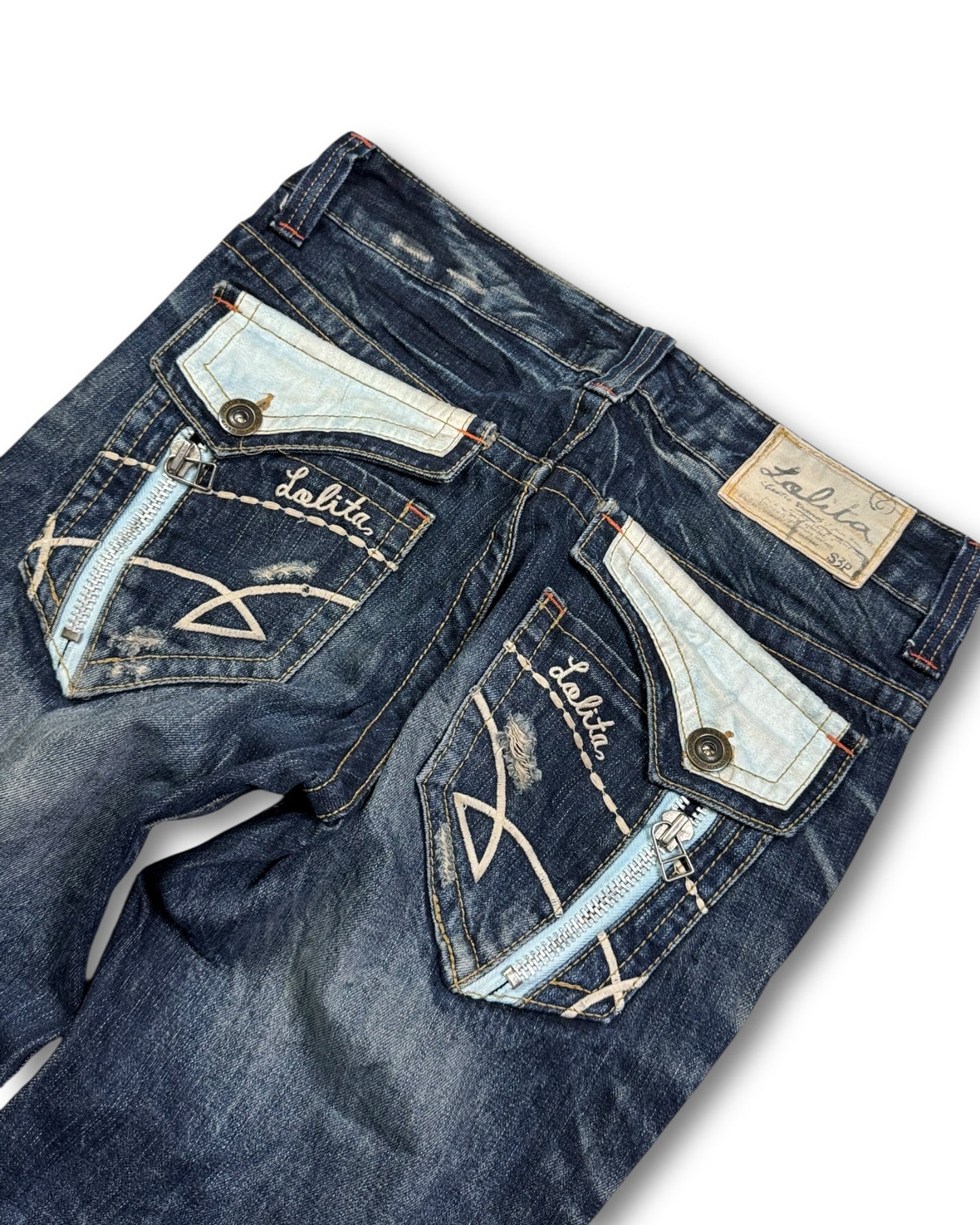 2000's Lolita Japanese Flared Jeans Women's *very rare 32x30 (M)