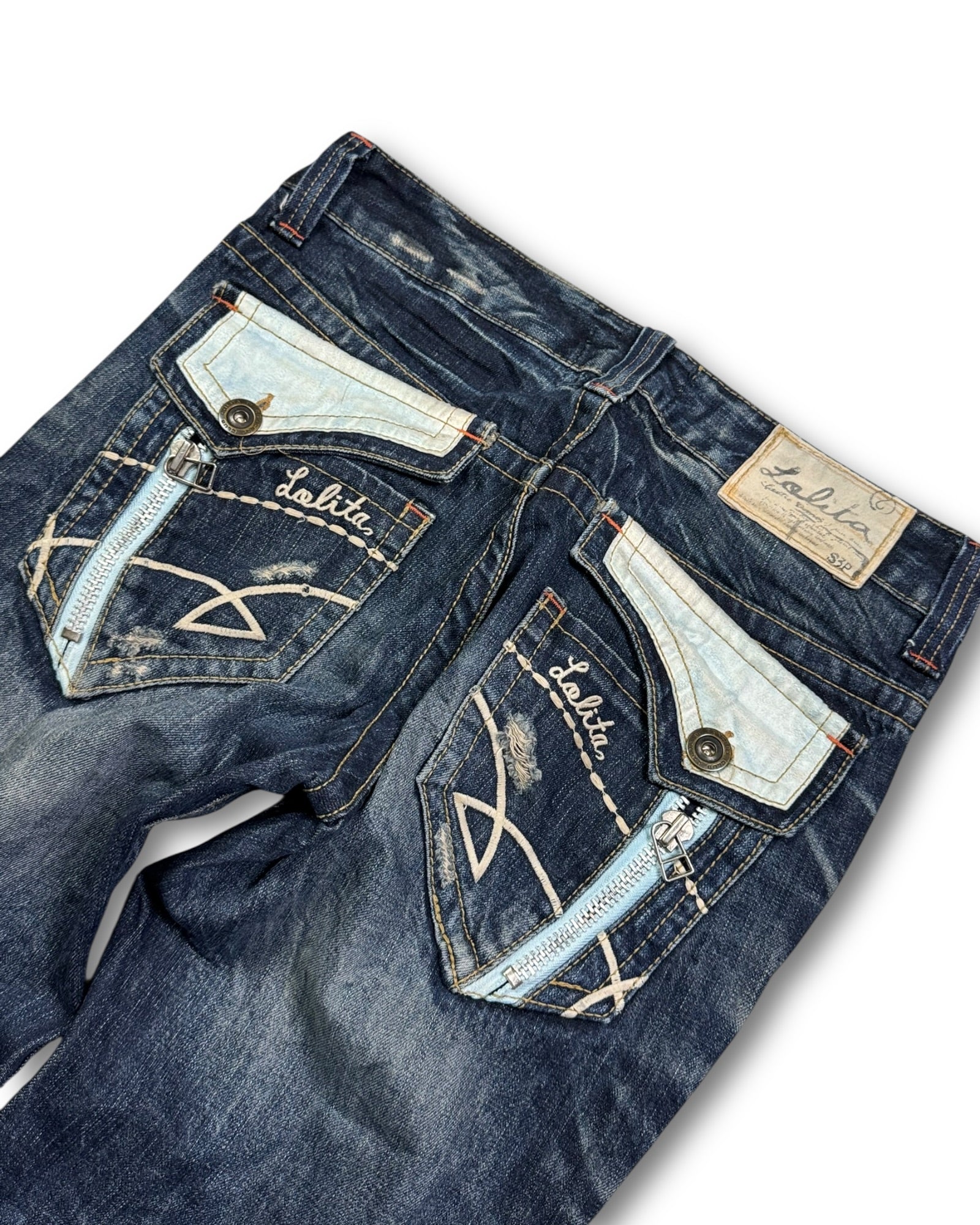 2000's Lolita Japanese Flared Jeans Women's *very rare 32x30 (M)