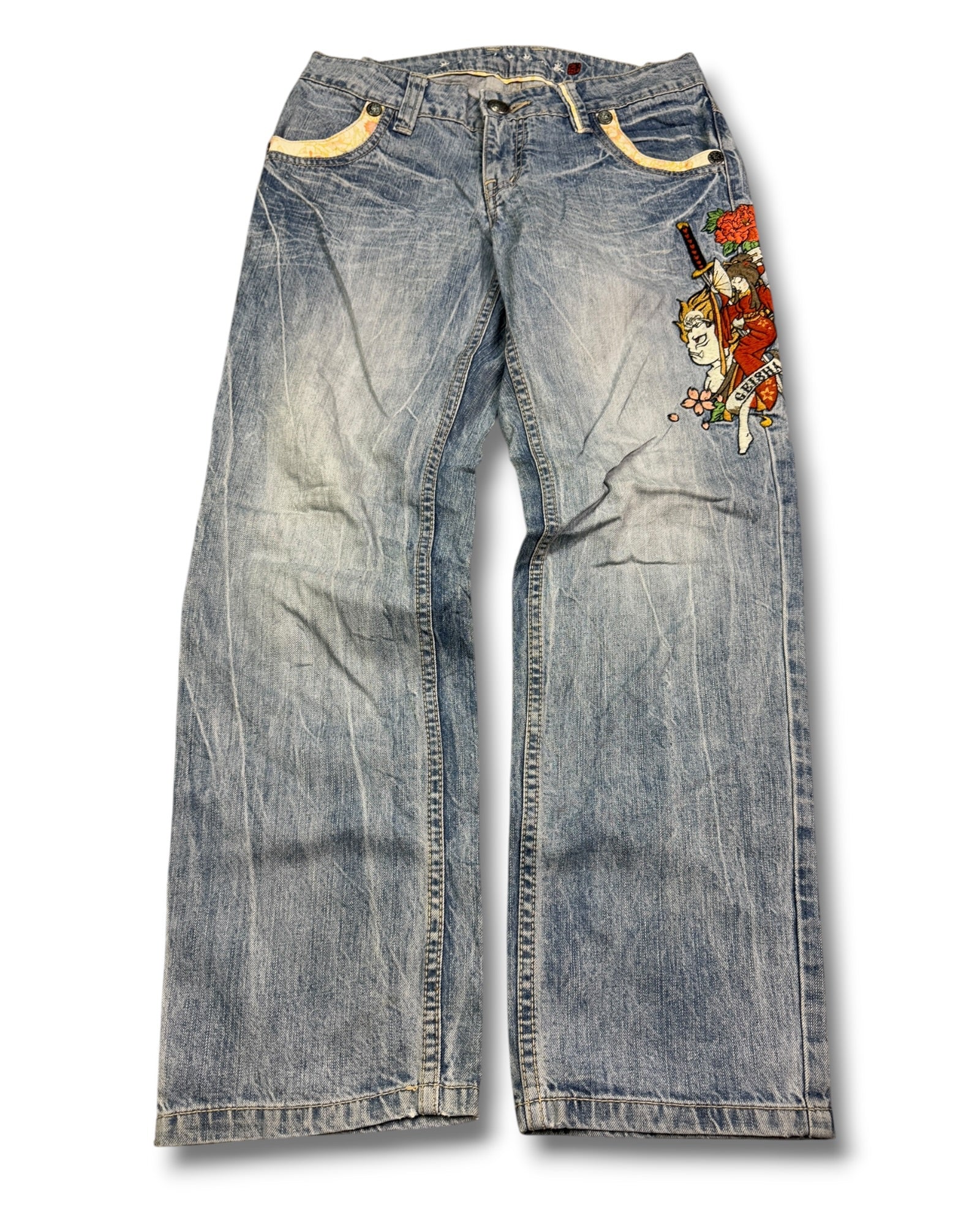 2000's Geisha Japanese Straight Jeans *rare 28x26 (XS)