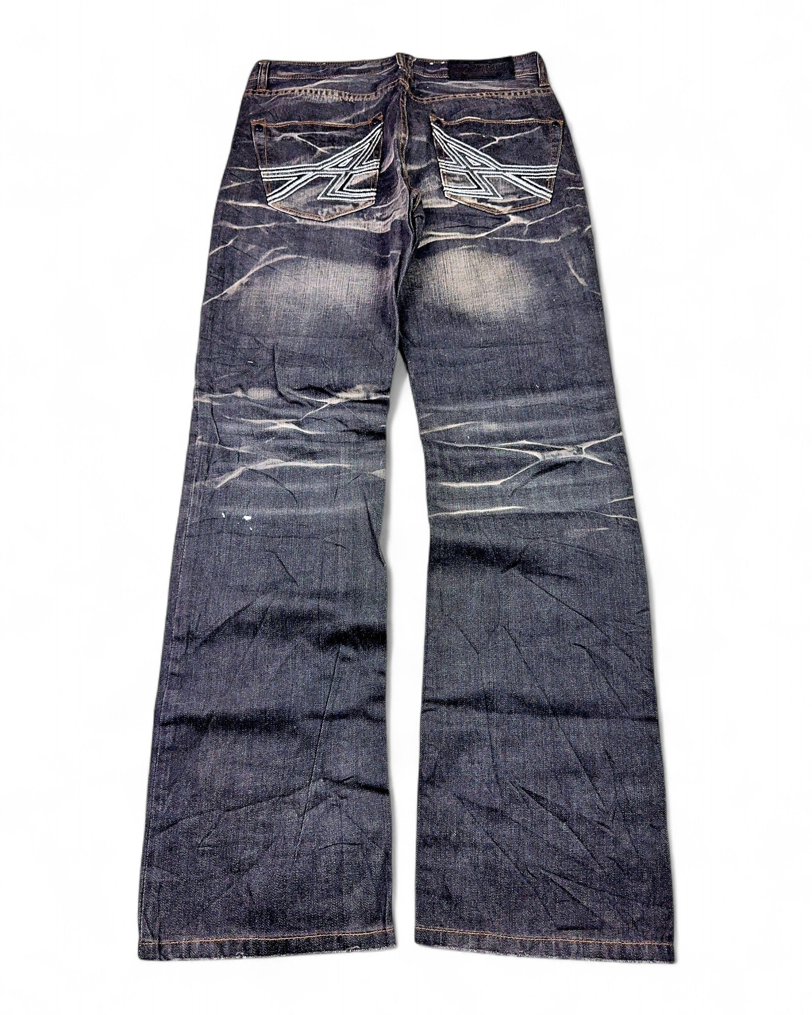 2000's Izzvati Japanese Straight/Baggy Jeans *rare 32x32 (M)