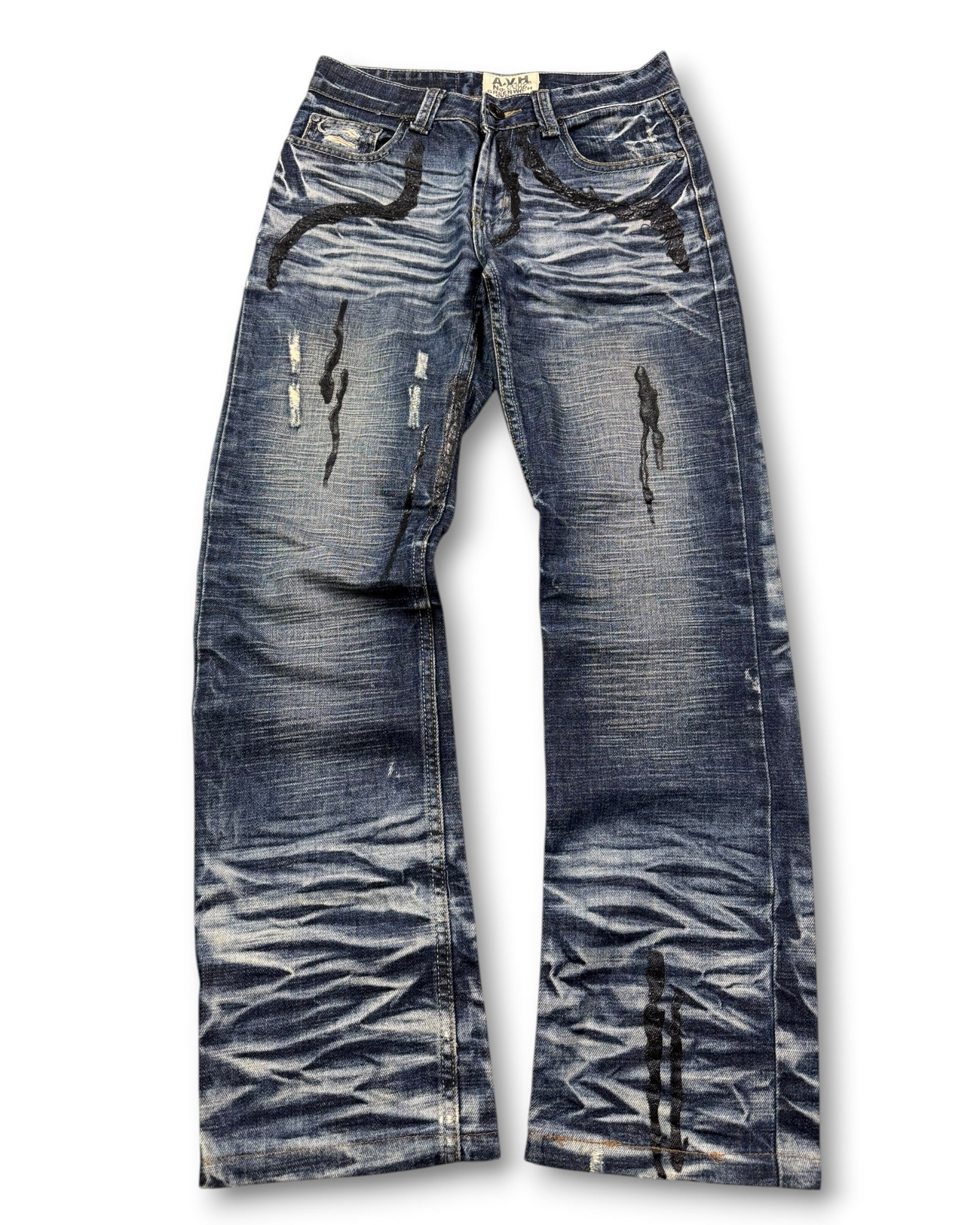 2000's A.v.h. Straight/Baggy Japanese Archive Jeans *very rare 28x30 (S)