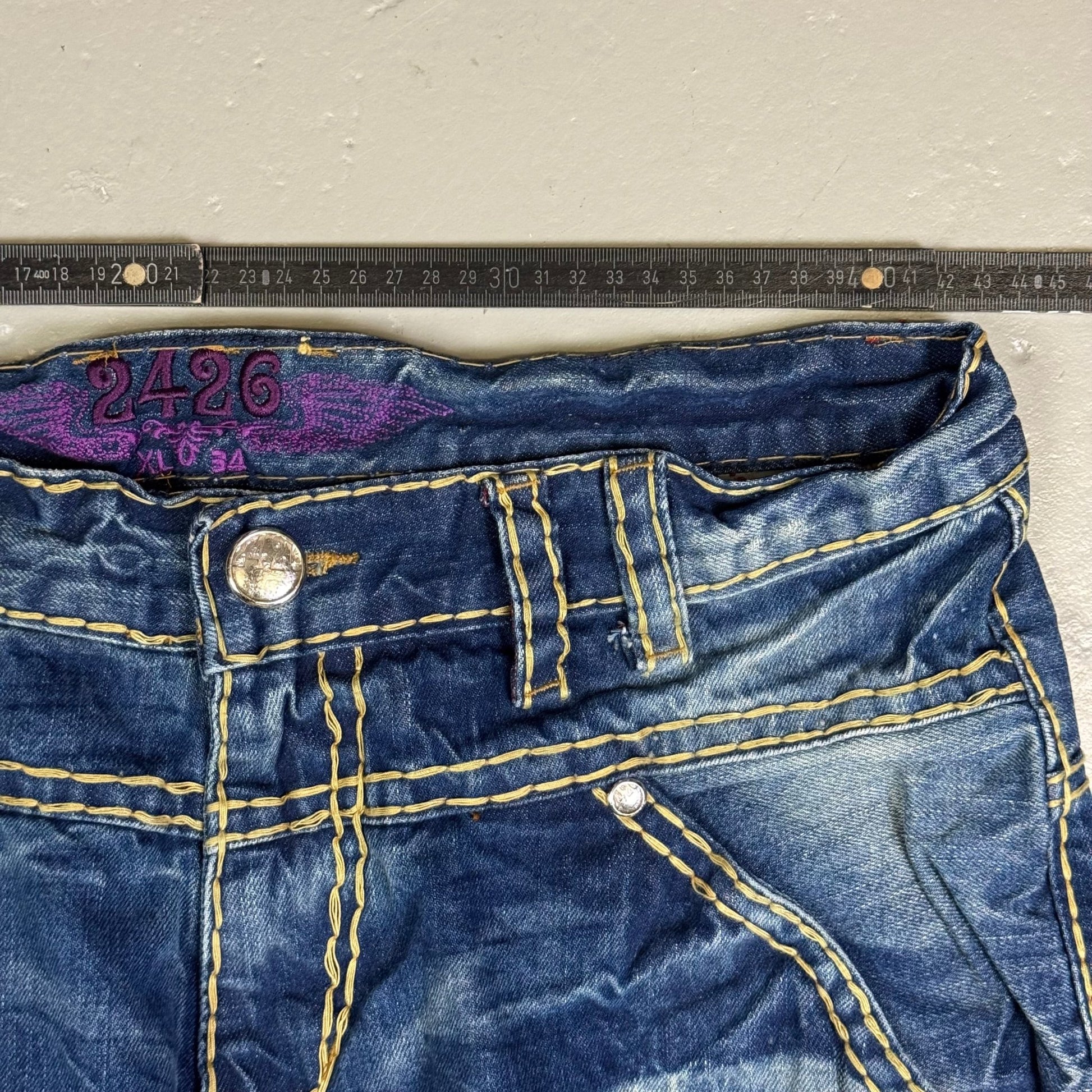 2000‘s 2426 Baggy/Straight Heavy Denim Jeans *rare 34x34 - Lennys Vintage