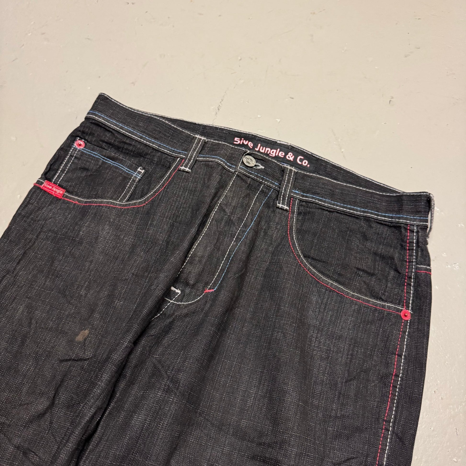 2000‘s 5ive Jungle & Co. Hip Hop Baggy Jeans *rare 38x34 - Lennys Vintage