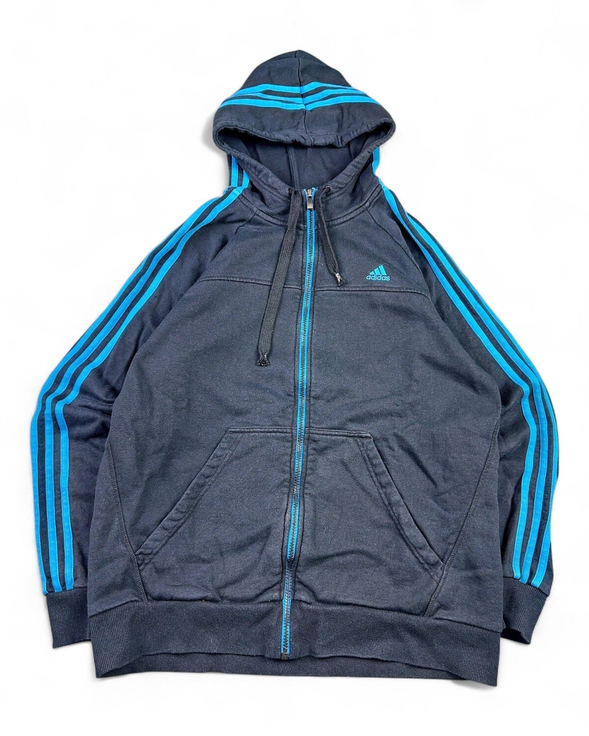 2000's Adidas Zip Hoodie * (L) - Lennys Vintage