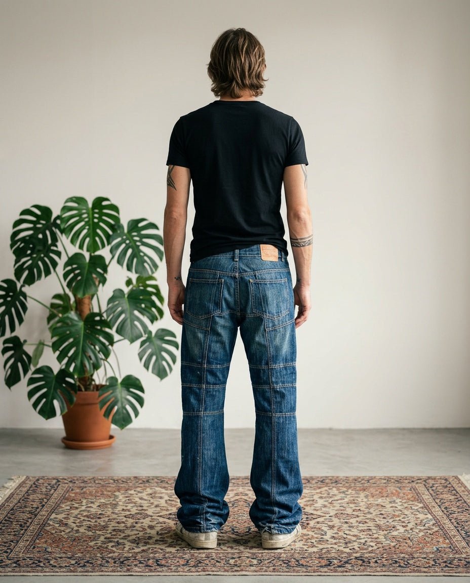 2000's Anigo Japanese Baggy/Bootcut Jeans *rare 33x34 (L) - Lennys Vintage