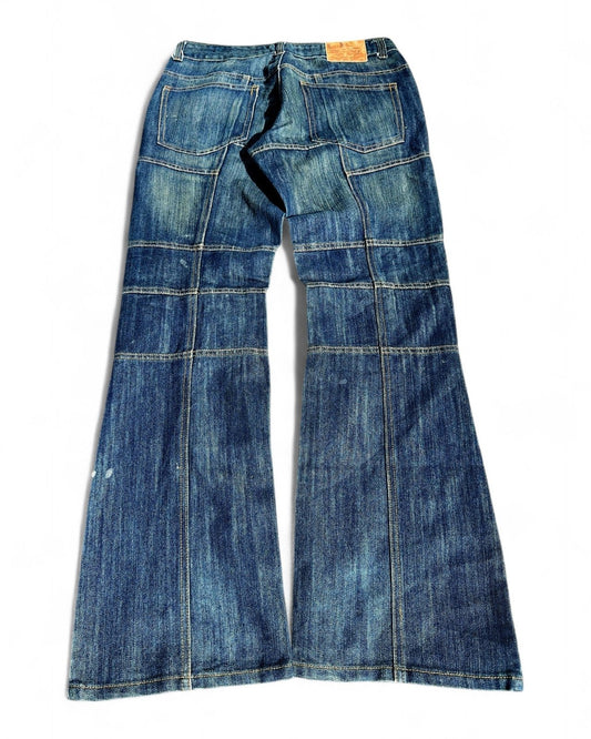 2000's Anigo Japanese Baggy/Bootcut Jeans *rare 33x34 (L) - Lennys Vintage