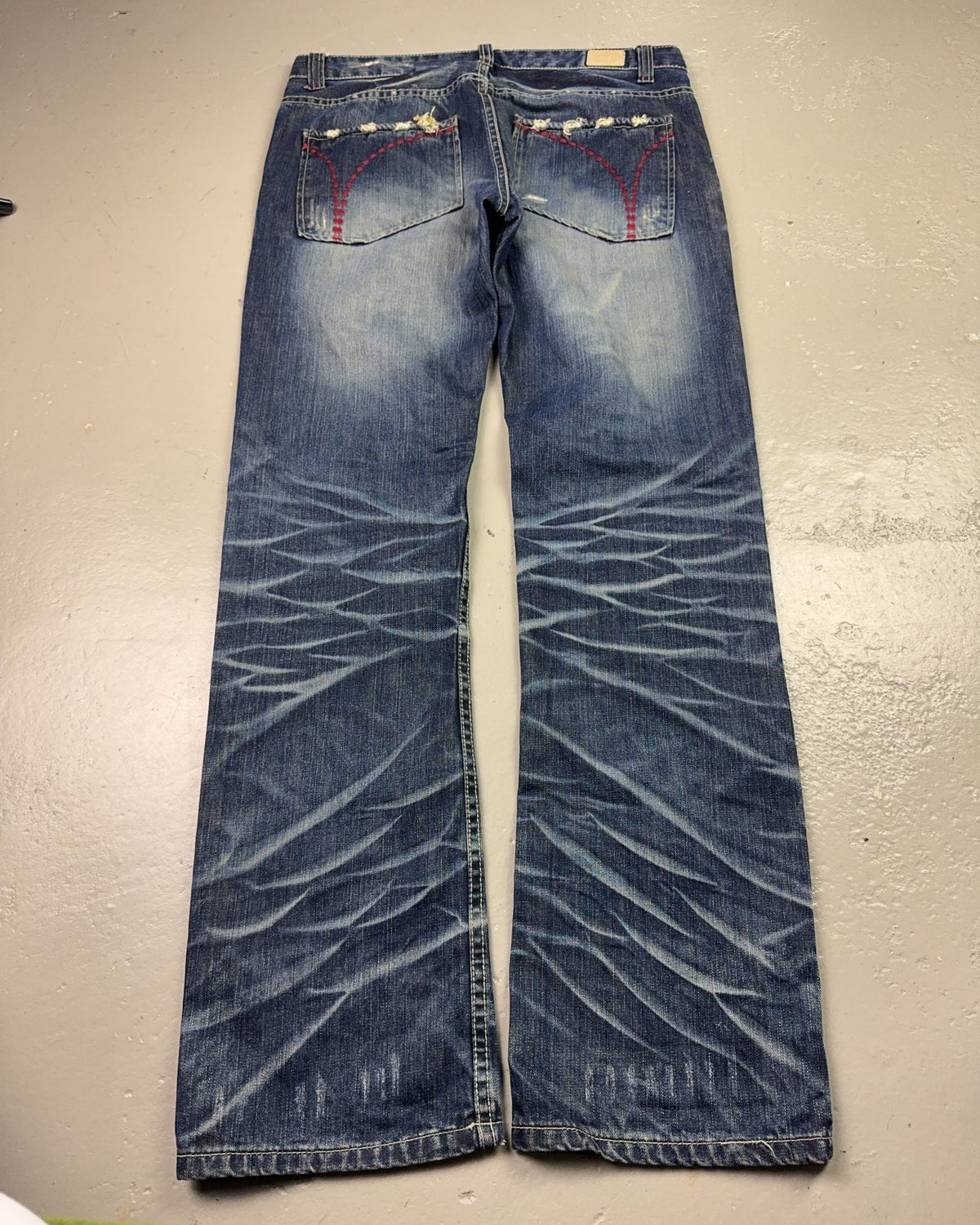 2000's A.V.H Japanese Baggy/Bootcut Jeans *rare 34x36 (L) - Lennys Vintage