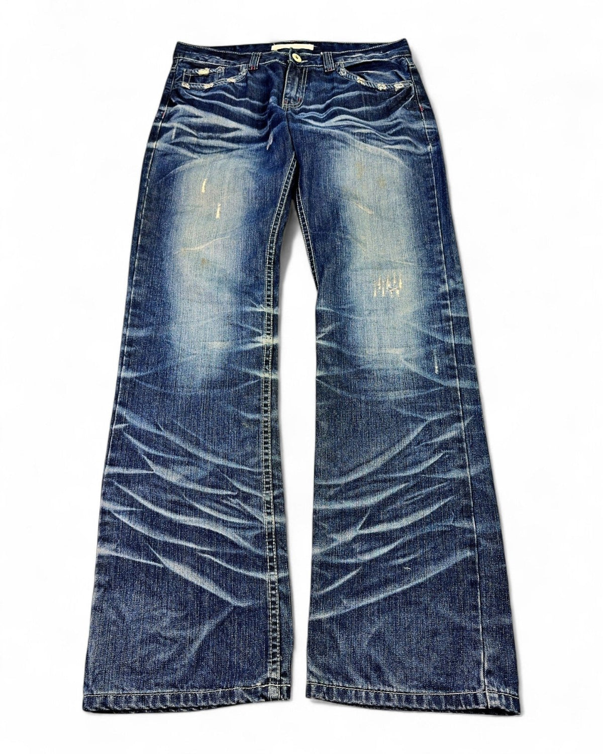 2000's A.V.H Japanese Baggy/Bootcut Jeans *rare 34x36 (L) - Lennys Vintage