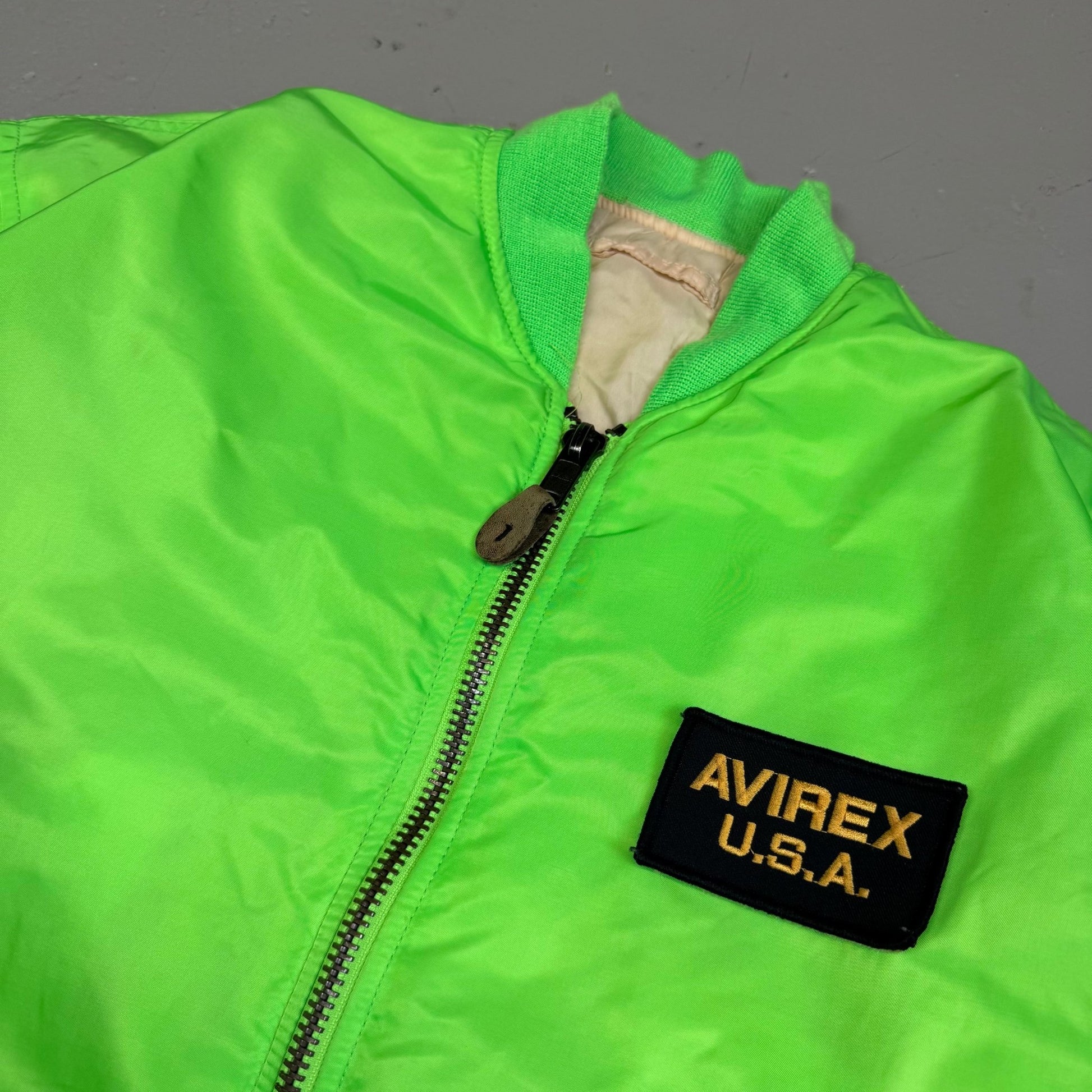 2000’s Avirex Neon Bomber Jacket *very rare (S) - Lennys Vintage