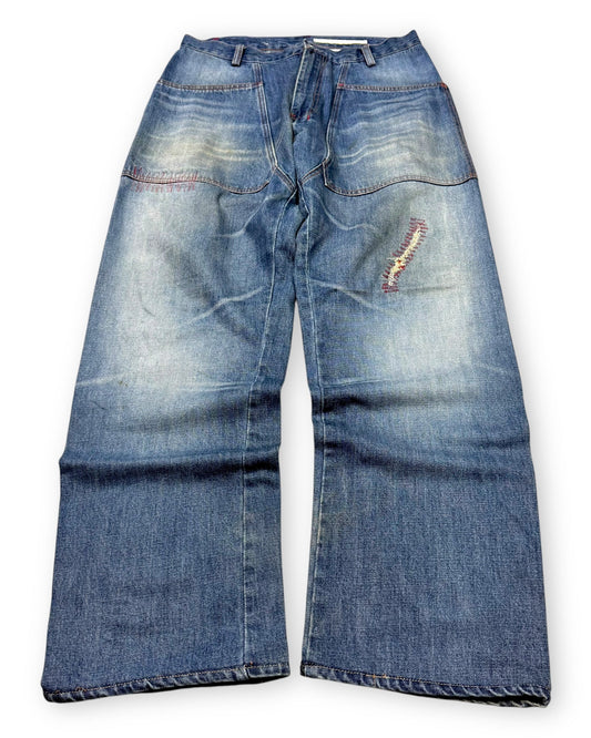 2000‘s Azuré Hip Hop Archive Baggy Jeans *very rare 34x34 - Lennys Vintage