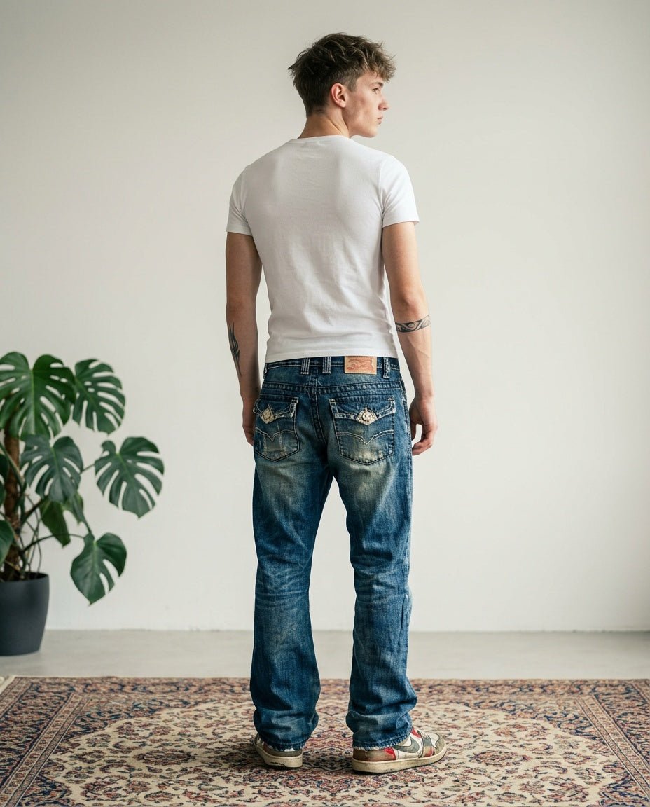 2000's Bang Bang Jeans Japanese Archive Bootcut/Flared Jeans *very rare 32x32 (M) - Lennys Vintage